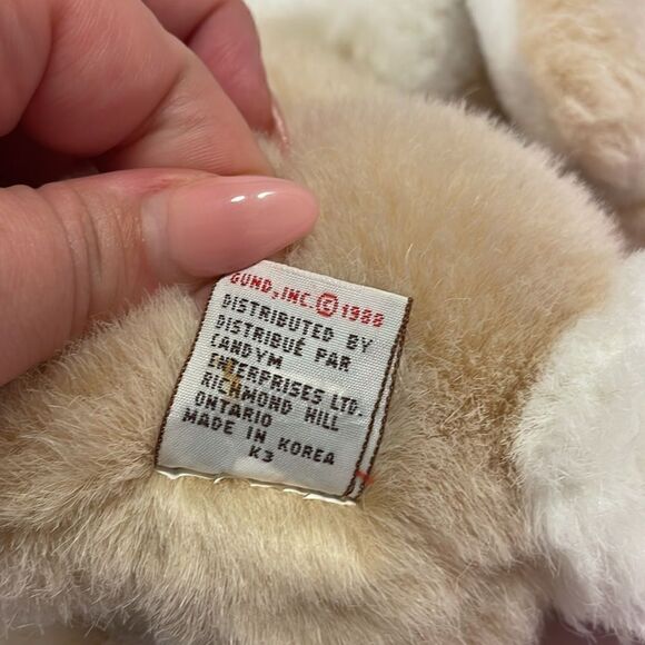 Vintage Gund 9” Plush Romper Bunny Rabbit #3414  1988 Excellent Used Condition - Picture 8 of 8